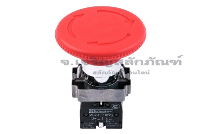[E] ปุ่มหยุดฉุกเฉินหัวเห็ด รุ่น XB2-BS642 ปุ่มสีแดง